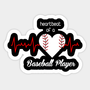 Heartbeat Of A Baseball Player Face Mask Sticker